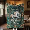1pc Medieval fairy tale aesthetics unicorn blanket, al season lightweigh Poster blanket home office outdoor nap multifunc Poster blanketional blanket