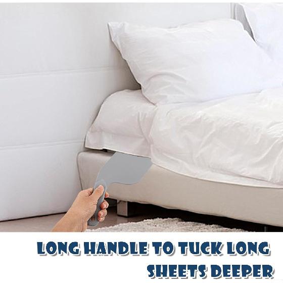 JIEYAO 2 Pcs Extended Bed Sheet Tucker Tool, 11.8'' Bedsheet Change Helper Tucking Paddle, Mattress Lifter for Changing Sheets Durable Bed Maker Tool