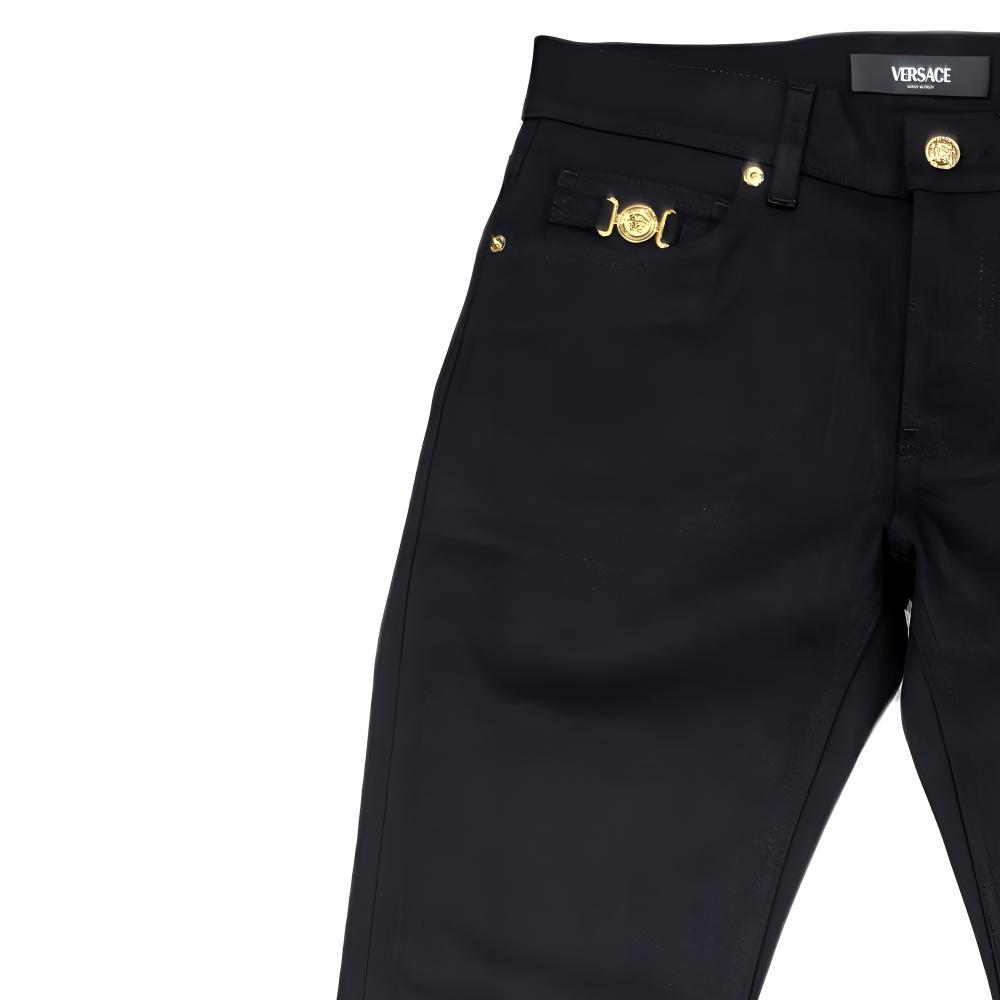VERSACE JEANS COUTURE Logo Patch Skinny Trousers 1011693-1A11928-1D040