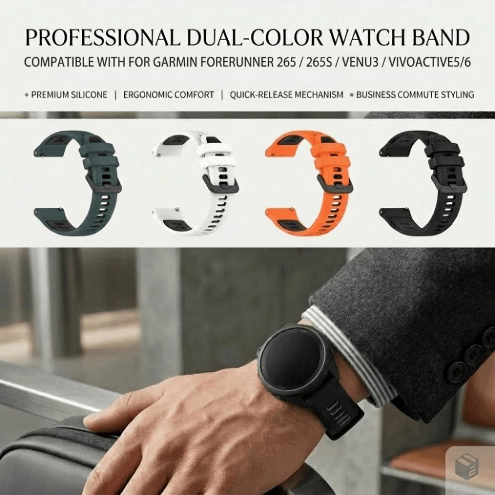 Силиконовый ремешок для часов с быстрой заменой для Garmin Vivoactive 5/6/Venu 3/255S/265S Унисекс