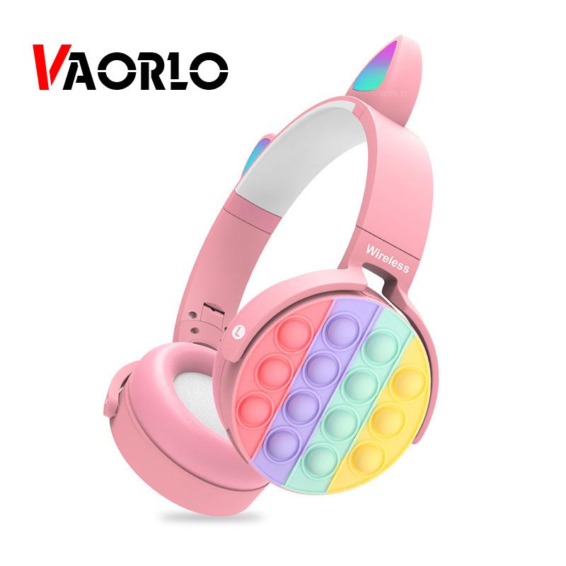Беспроводные наушники VAOLRO, автомобильные наушники, детская гарнитура, качественные звуки с микрофоном, портативные складные Bluetooth-наушники для всех смартфонов
