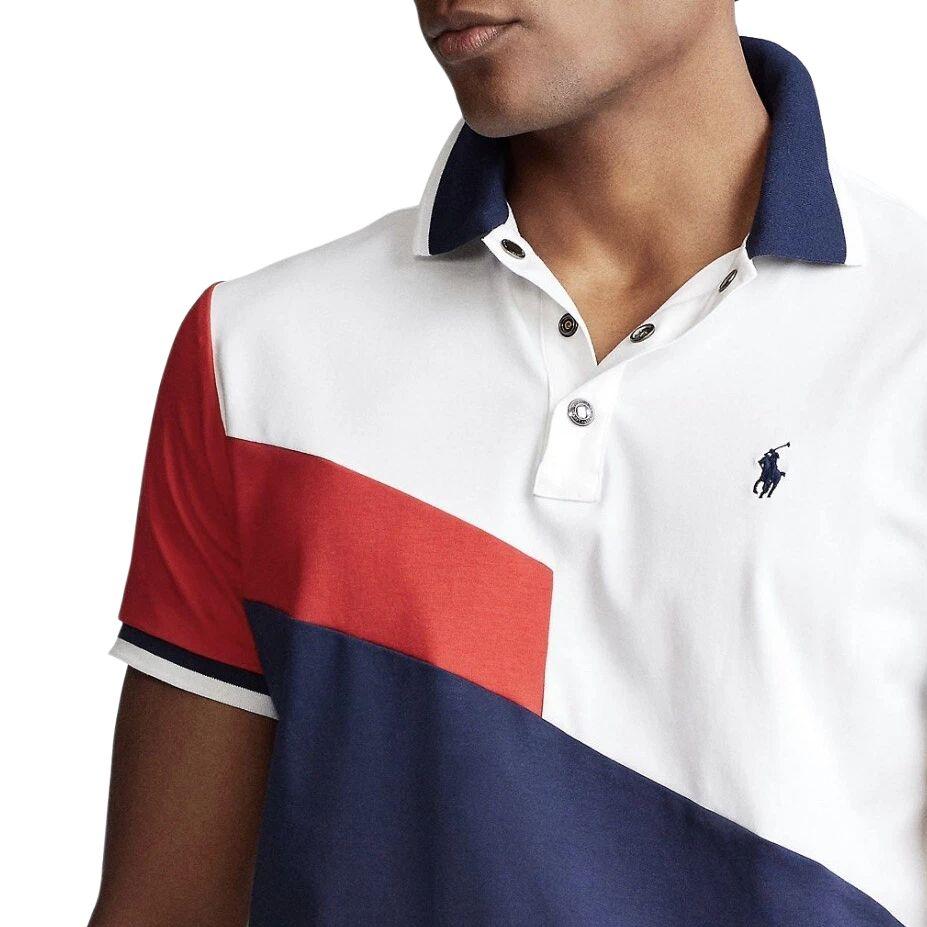 Polo Ralph Lauren SS24 Поло с коротким рукавом и вышитым патчем с логотипом Pony Мужские топы Белый 710794932-002