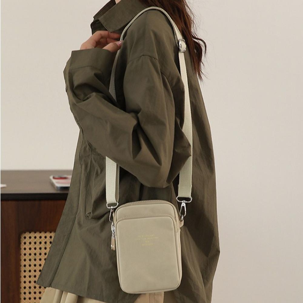 Multi-layer Nylon Shoulder Bag Korean Style Messenger Bags Portable Canvas Crossbody Bag  Outdoor