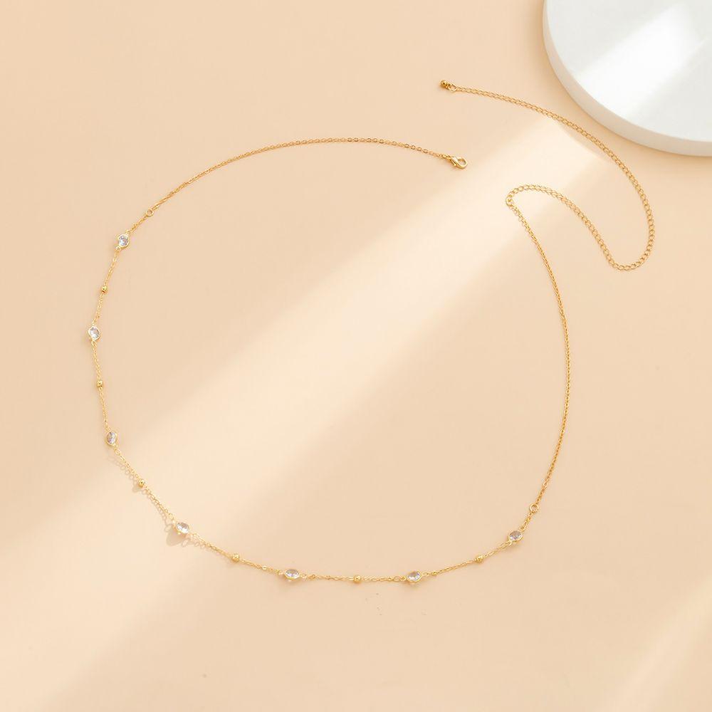 Retro Rhinestone Fashion Metal Simple Female Belt Sexy Waist Chain Korean Style Belt Dress Ornament