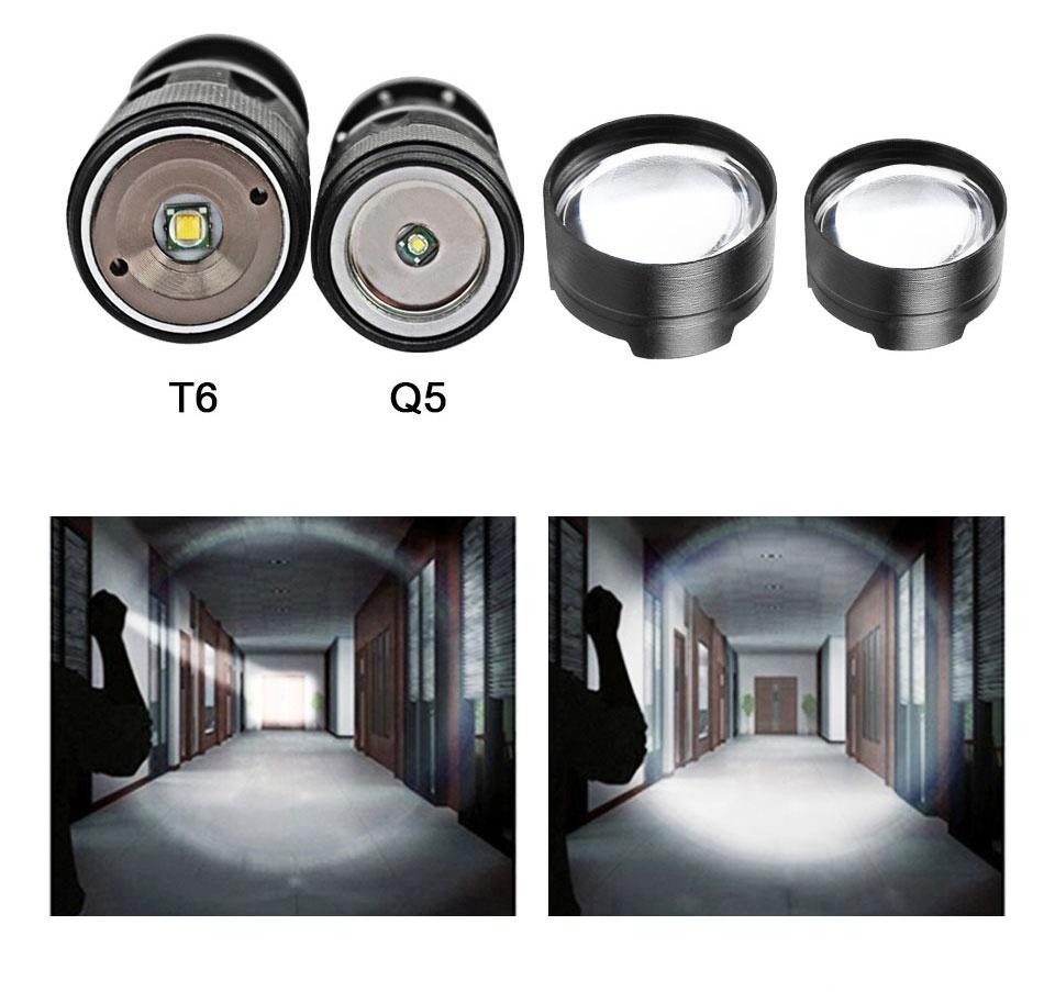 Светодиодный фонарик Ультра яркий портативный светодиодный фонарик 18650 14500 L2 T6 Q5 Фонарь с регулируемым фокусом для наружного кемпинга Аварийное освещение