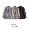 Kaslead Новое поступление Женский модный стиль Модный минималистичный костюм из смесовой саржи Верхняя одежда 3046483