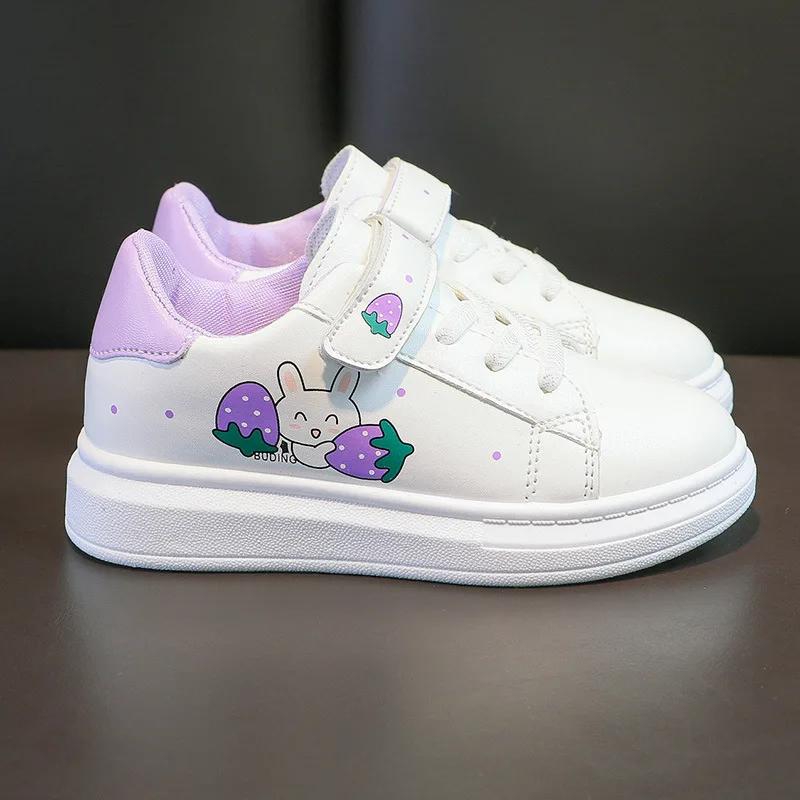 Fashion Girls Students Casual Flats Shoes for Kids Spring Autumn Solid White Sports Running Shoes Children Sneakers Teenagers Wear 3-16Y
