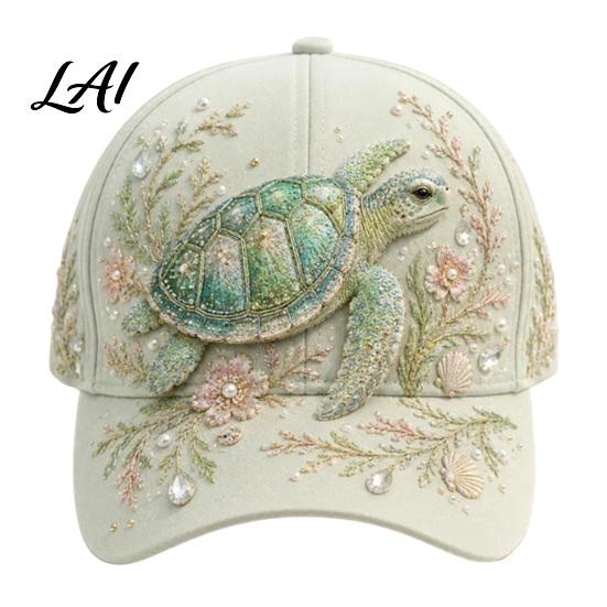 Vacation Beach Hat Ocean Creatures Baseball Cap Adjustable Sun with Sea Soft Pastel Macaron Color Animal Patterns Trucker for Men And Women