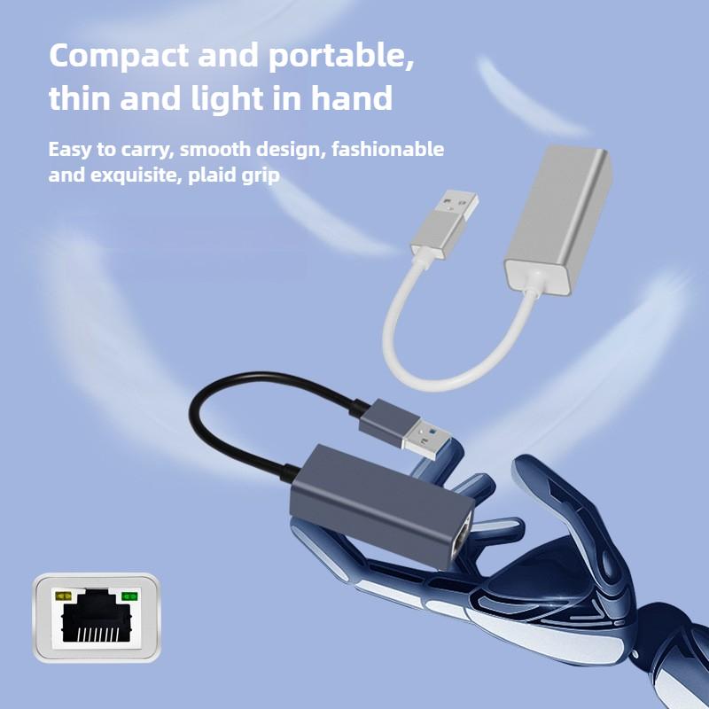 USB Ethernet Адаптер Проводной LAN Адаптер USB3.0 2.0 ПК Интернет Type C To RJ45 Gigabit Ethernet Адаптер 100/1000Мбит/с Сетевая карта