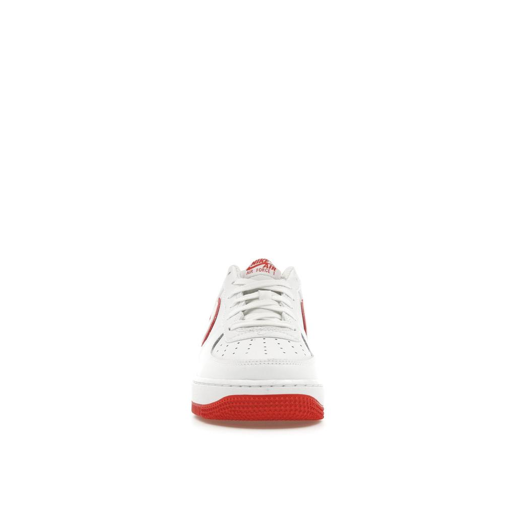 Nike Air Force 1 GS White Picante Red Детские кроссовки Aura Blue-Tint Aluminium DV7762-101