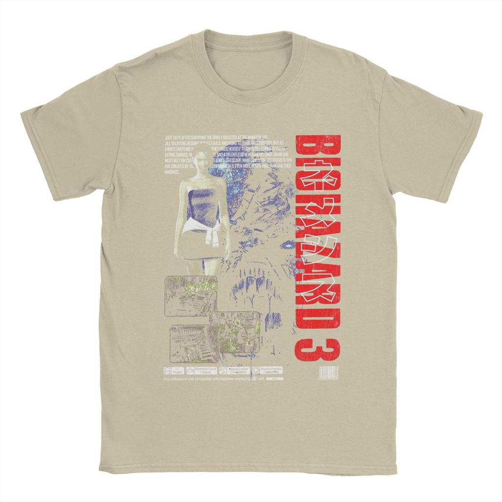 Мужская футболка Resident Evil Biohazard 3 100% хлопок Топы Винтажная с коротким рукавом Футболки с круглым вырезом Классические футболки