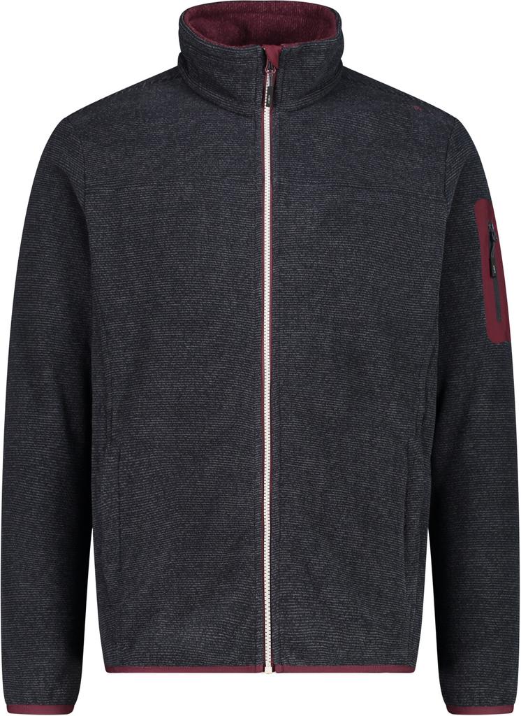 Куртка мужская CMP Fleece Jacquard-Knit-Tech Jacket (38H2237) Herren-Fleece Jacquard-Knit-Tech mit Rautenmuster antracite/burgundy