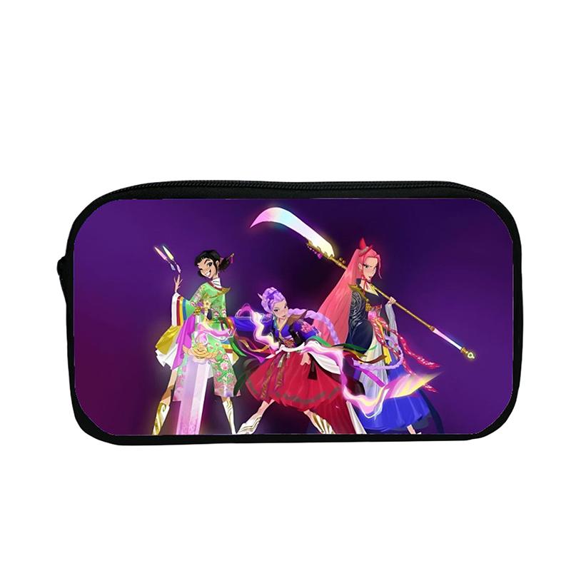 Kpop Охотники на демонов Студенческий пенал Мультяшный Вместительный пенал Канцелярские принадлежности Сумка для хранения косметики для девочки Подарки