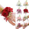 Artificial Bride Wrist Flower Colorful Hand Flowers Fashion Bridesmaid Flower Bracelet