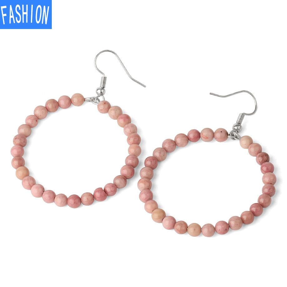 Маленькие круглые серьги из бисера с аметистом. Универсальные женские серьги.