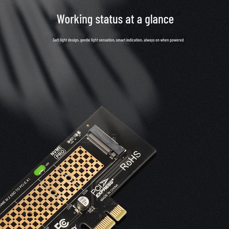JiaYi SK1 M.2 to PCIe 3.0 x1 NVMe Adapter (M Key, No SATA NGFF Support)