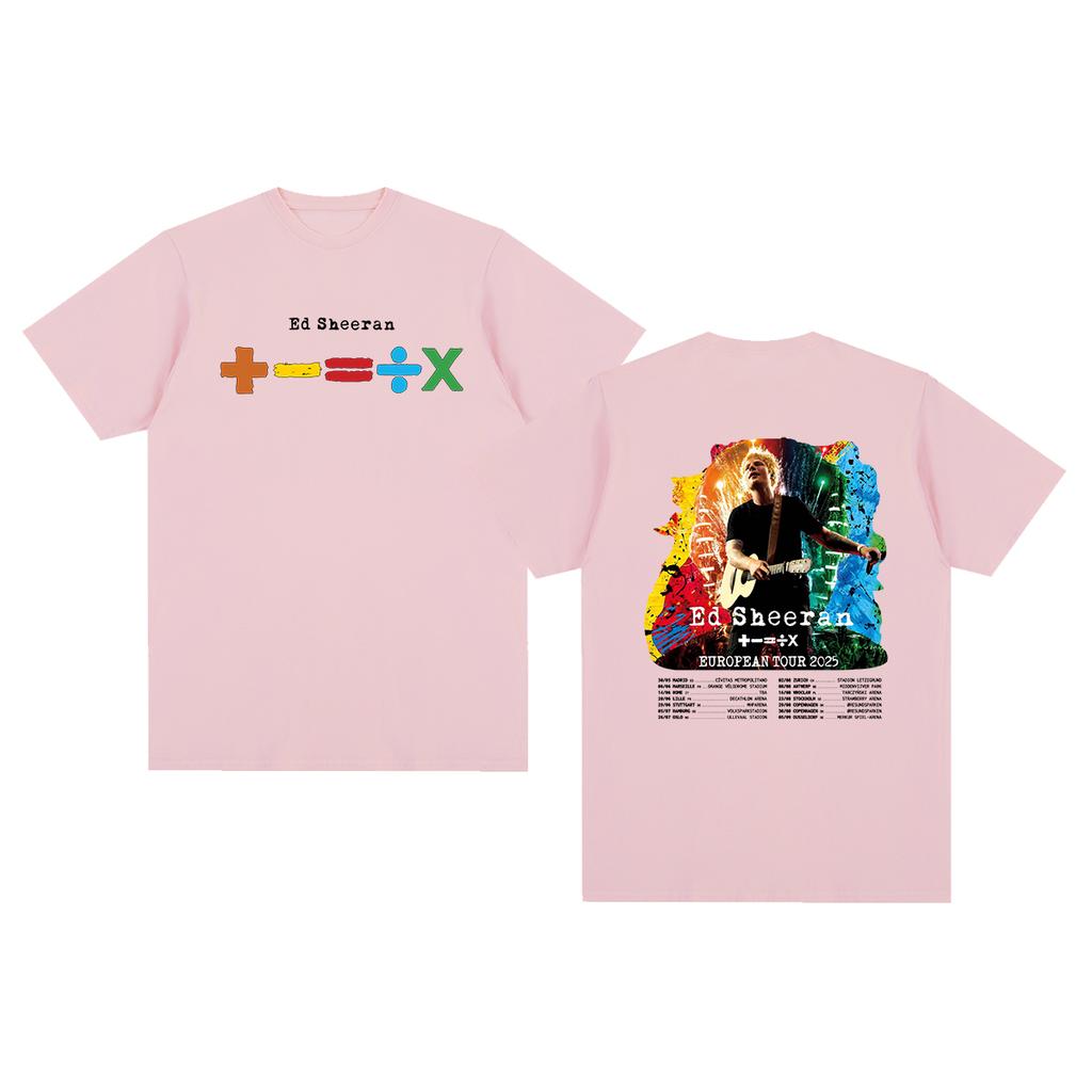 Ed Sheeran Vintage Tshirt LOOP Tour Comfortable Casual Retro YK Streetwear Cotton Unisex T shirt New Tee Tshirt Womens Tops
