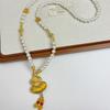 Traditional Brocade Calabash Necklace Calabash Pendant Embroidered Pendant Necklace  Gift
