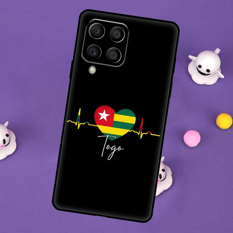 Togo Flag Cover For Samsung Galaxy M55 M15 M33 M13 M23 M53 M31 M51 M14 M34 M54 M20 M30s M52 M32 Case