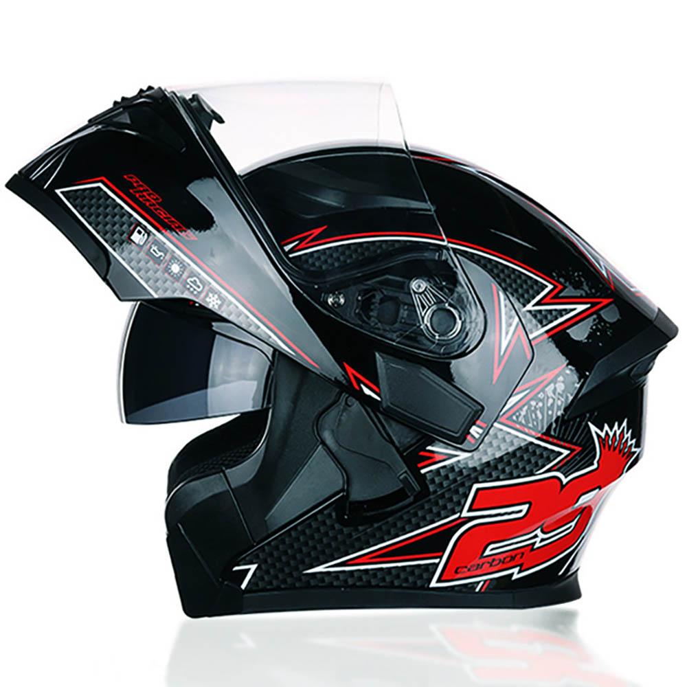 Мотоциклетный шлем Мотоциклетный шлем-интеграл Мотоциклетные аксессуары Мужской и женский Водонепроницаемый Солнцезащитный шлем Сертифицирован DOT
