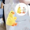 Squeaky Duck Keychain with Hanging Buckle Stuffed Animal Toy Plushie Doll Key Ring Holder Handbag Backpack Decoration Birthday Gift