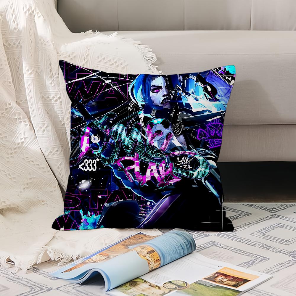 Аниме Мультфильм J-Jinx Черная Наволочка Офисные Подушки Подходят Для Дивана Автомобиля Спальни Декоративная Наволочка