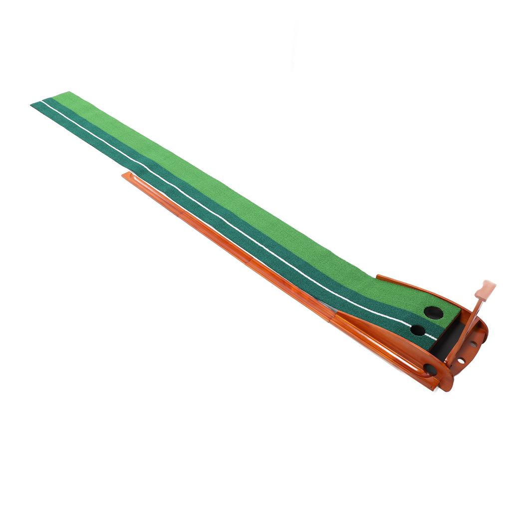 Паттинг-грин для помещений с автоматическим возвратом мяча, искусственная трава, двойные лунки, игра на паттинг-грине