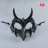 Skull Mask Party Long Teeth Demon Skeleton Half Face Mask Wolf Dragon Tiger Houjuu Nue Mask Cosplay Halloween Costume Props