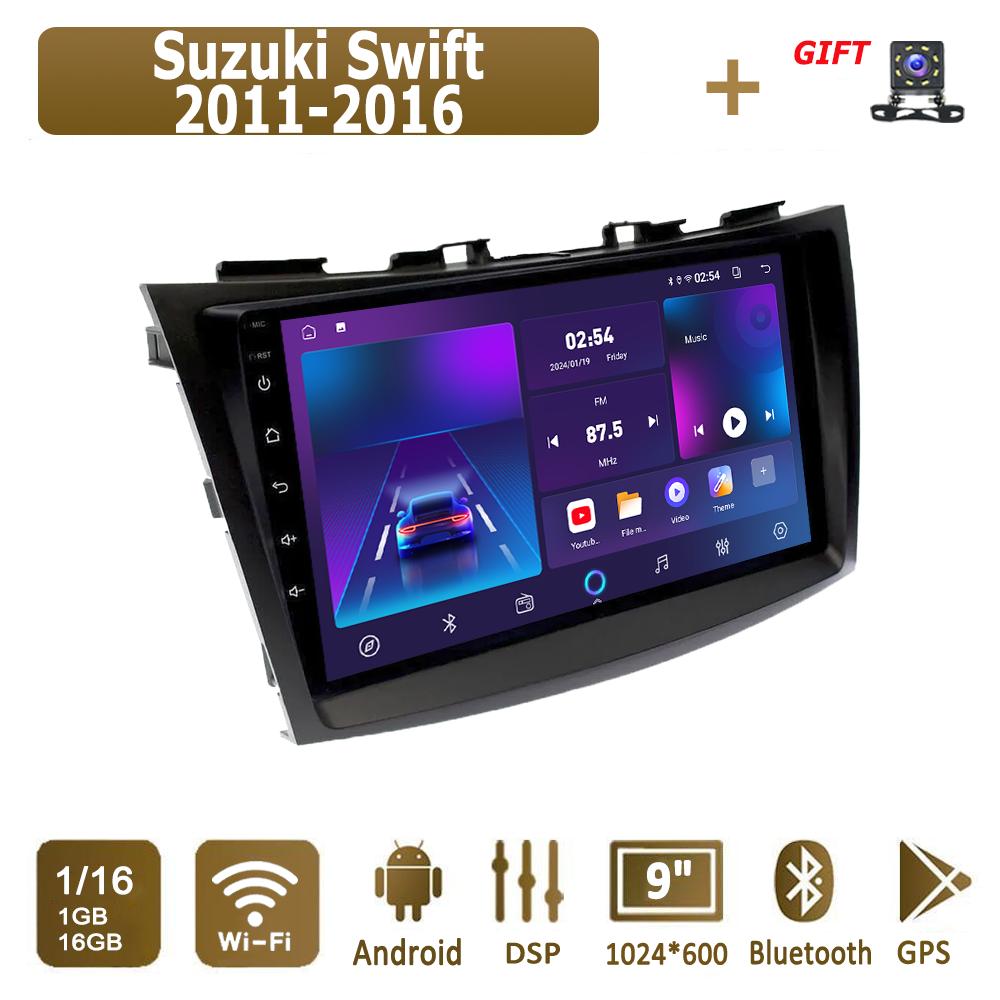 Android Car Radio для Suzuki Swift 2011-2016 Мультимедийный проигрыватель Головное устройство Стерео GPS Навигация BT WIFI 1+16 ГБ