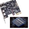 USB-плата расширения Xiwai PCI-E, 1 x USB 3.1 Gen1 5 Гбит/с, двойной Type-A и Type-C, USB-C female на PCI-E адаптер uPD720201 с низкопрофильной планкой