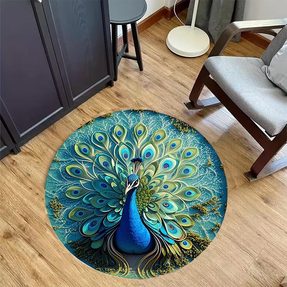 1pc home carpet galaxy peacock design for office decor bedroom gift living room non-slip carpet