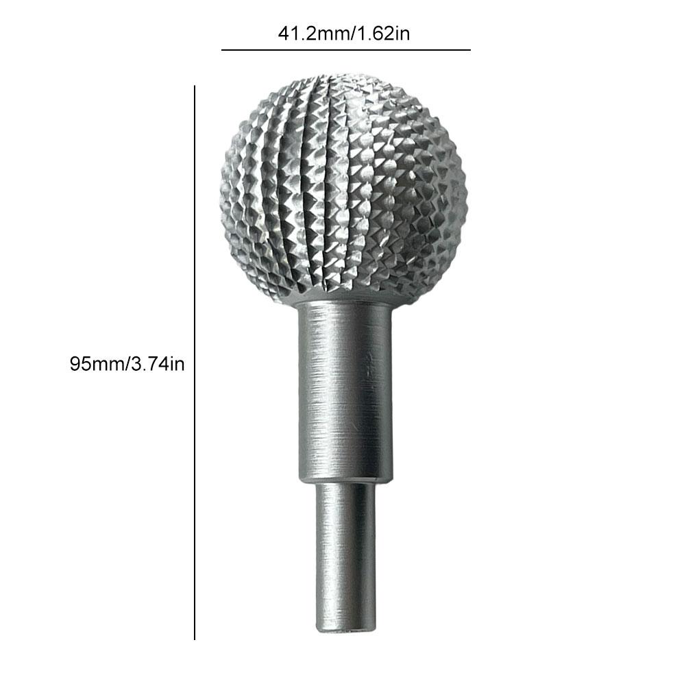 41,2 мм вращающаяся насадка для деревообработки твердосплавный борфреза шарообразная вращающаяся фреза шлифовальная головка для резьбы по дереву шарообразная шлифовальная головка для полукруглой фрезы