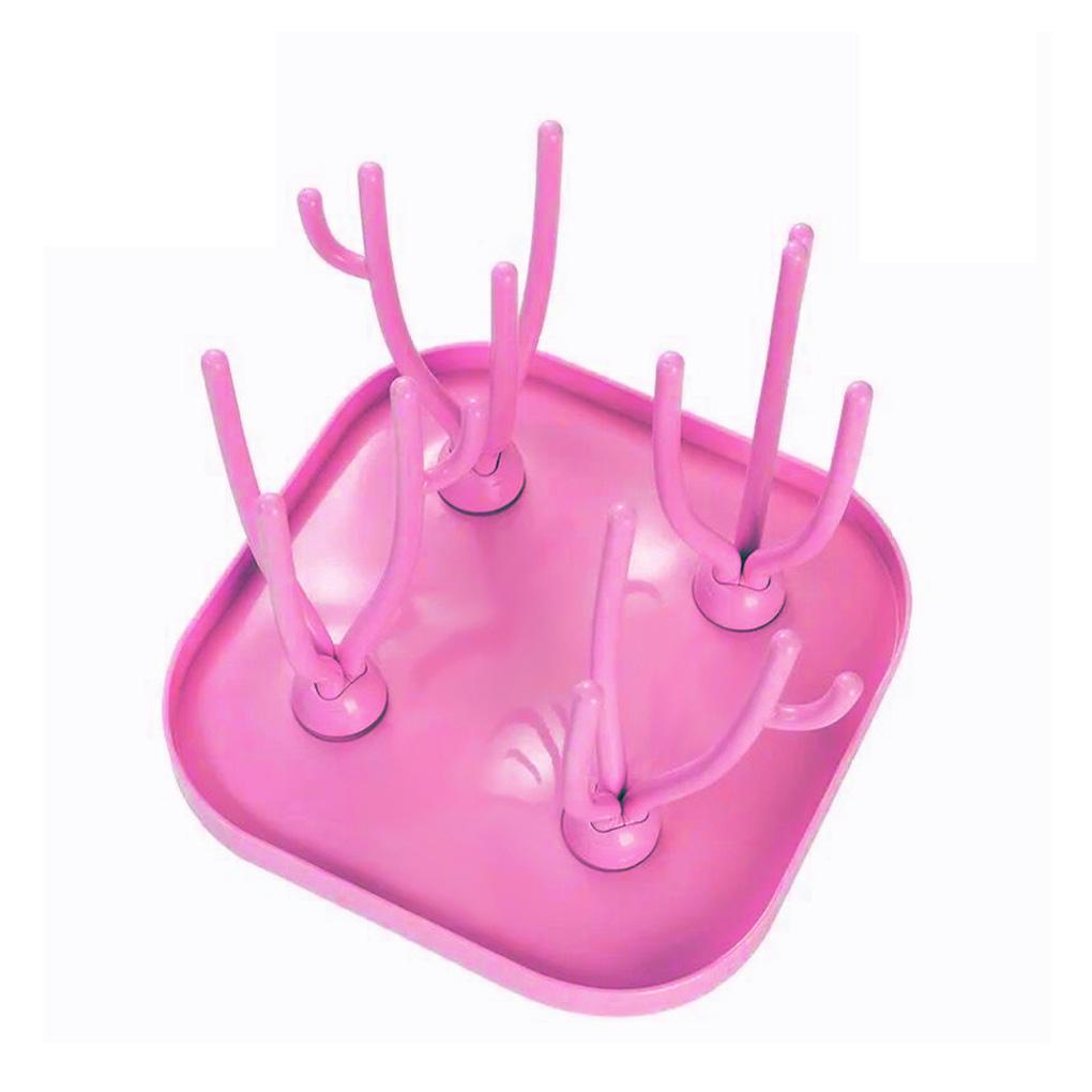 Newborn Bottles Dry Rack PP Cleaning Detachable Drying Racks Dust-proof Storage Dryer Stand for Countertop Travelling