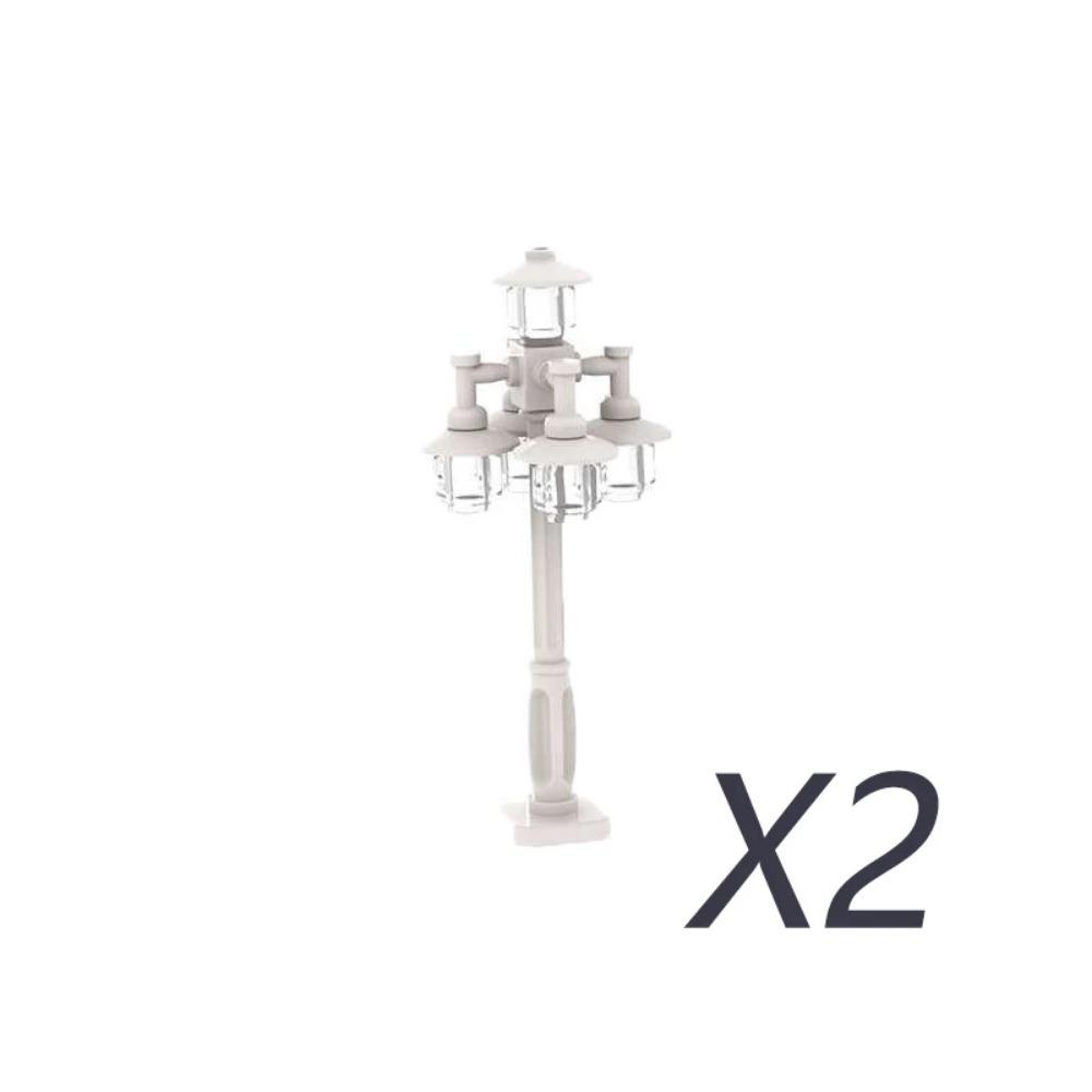 City Street Series Building Blocks Accessories Rail Transit Train Signal Light Railings Brick Toilet Flower Bed Phone Box Toy