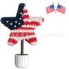 4th Of July Wreath Door Hanging Decoration With USA Flag Patriotic Party Home Outdoor Festive Display