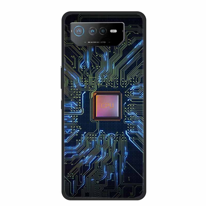 Чехол для телефона Asus ROG Phone 6D Ultimate Задняя крышка Черный ТПУ Силикон Мягкий Чехол Для Asus ROG Phone 6 Pro Чехол Phone6 Pro