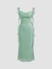 French atmosphere exquisite dress women's collar swinging collar ruffle edge glitter slim and thin long evening dress dress