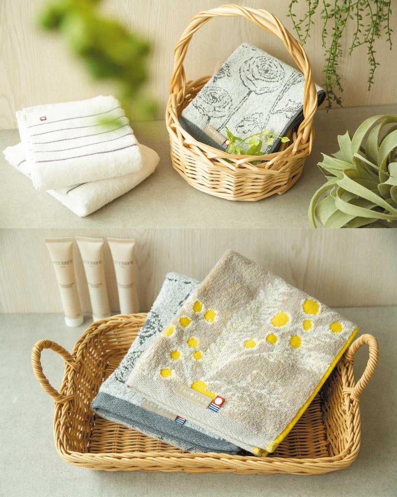 Полотенце Imabari Taoyaka Floral Bath Towel Сертифицированный набор из 2 шт. Водопоглощающие, произведенные в Японии, хлопок 2 шт. 100% (Яблоко, Полотенца)