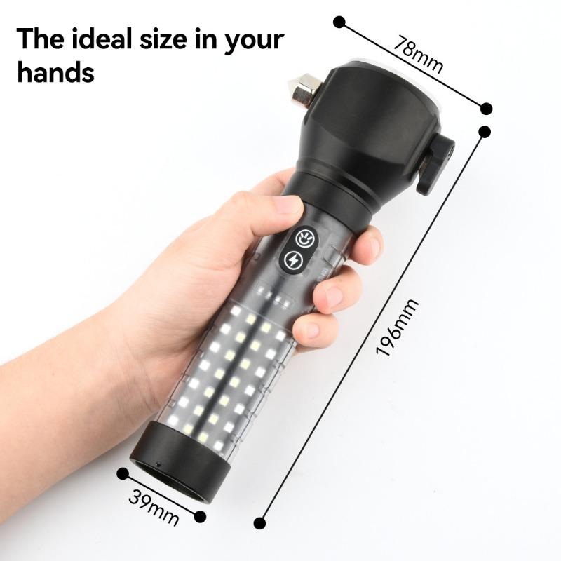 Telescopic Zoom Flashlight Rechargeable Portable Multifunctional Outdoor Strong Light Flashlight