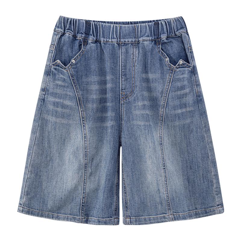 Girl's Washed Soft Denim Capri Pants