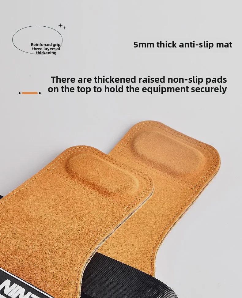 Нескользящие перчатки из коровьей кожи с поддержкой запястья для тяжелой атлетики и фитнеса