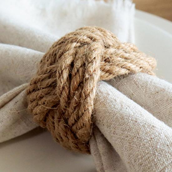 Кольца для салфеток ручной работы, 6 шт., ткачество в фермерском доме, легко чистящиеся льняные соломенные кольца для салфеток в западном ресторане