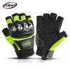 Stainless Steel Reinforced Motorcycle Gloves Men Women Outdoor Riding All Season Half Finger Breathable Protective Gear