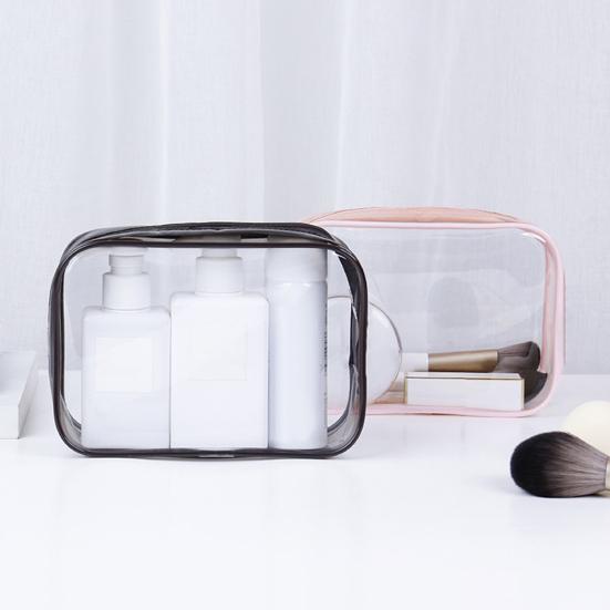 Transparent Cosmetic Bag Large Capacity Zipper Closure Waterproof Clear Makeup Bag Organizer Toiletry Bag
