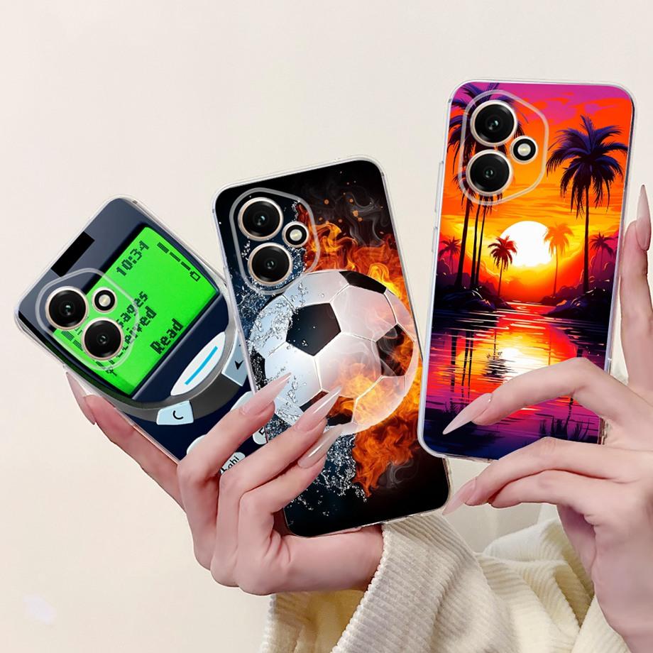 Для Huawei Honor 400 400 Pro Чехол Узор Дракон Любовь Сердце Животные Задняя Крышка Мягкий Силикон ТПУ Прозрачный Бампер Защита Камеры