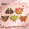 Artistic Alloy Badge Vintage Enamel Moth Brooch, Cartoon Insect Lapel Pin, Men Lightweight Clothes Pin Women Jewelry Accessories for Suit Dress