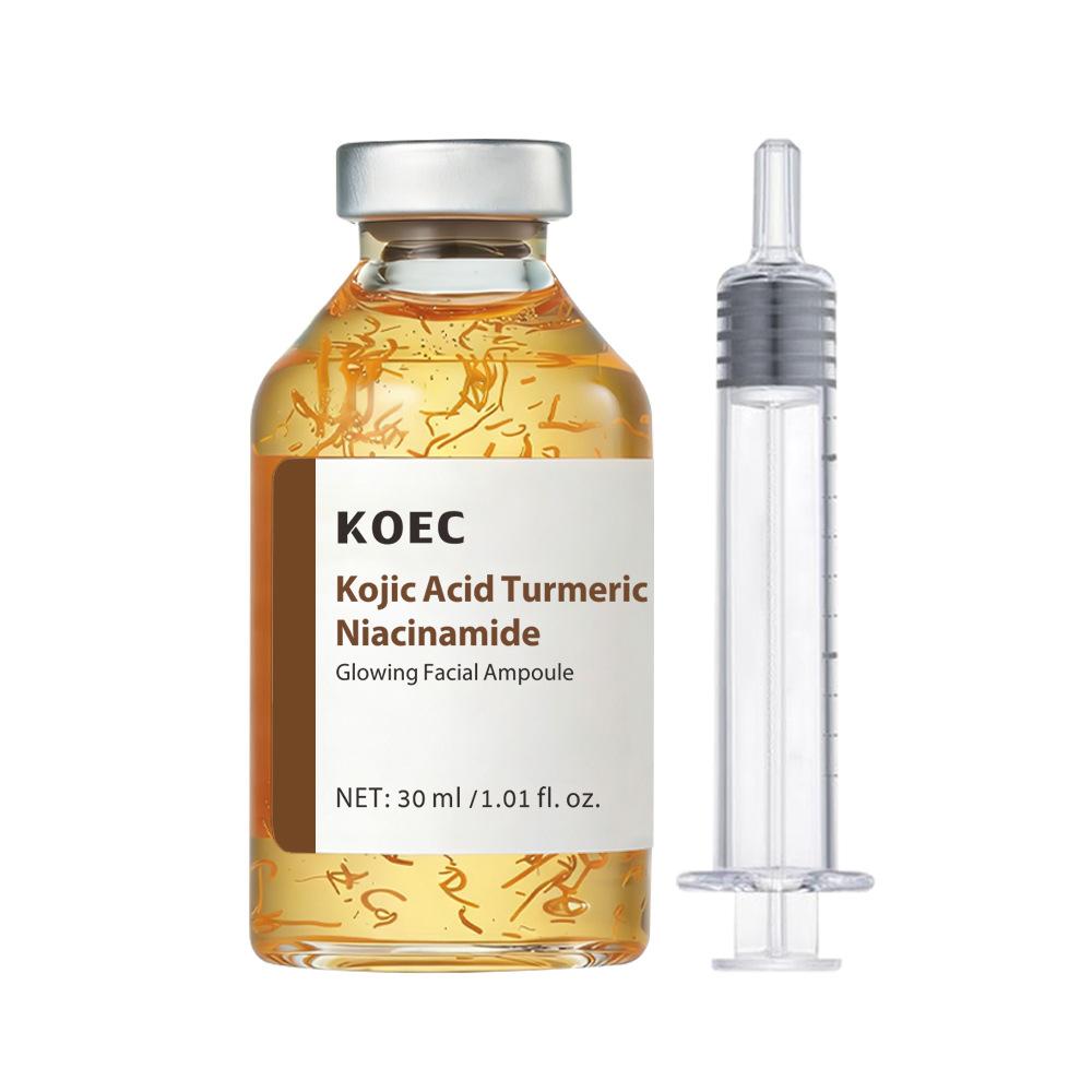 KOEC Kojic Acid Turmeric Ampoule Serum 30g Niacinamide Face Serum Brightening Dark Spot Corrector Hydrating Antioxidant Concentrated Serum