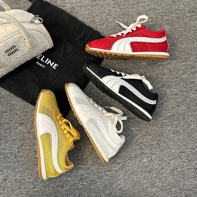 Суперогневые красные тренировочные кроссовки Forrest Gump женские 2025 новая летняя тонкая сетчатая спортивная повседневная обувь на плоской подошве