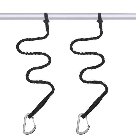 1/2/4 шт. поводок для весла для каяка, эластичный ремень для банджи, веревка, легкий поводок для удочки для каяка, поводок для катания на лодках, рыбалки, рафтинга, каноэ