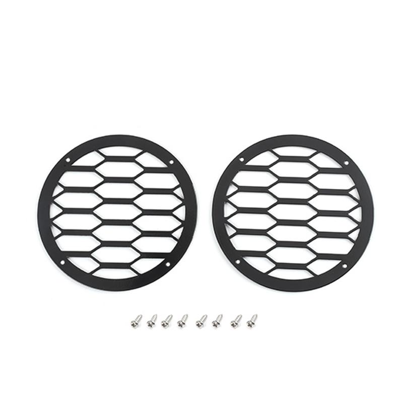 Накладка на переднюю противотуманную фару автомобиля, украшение для защиты противотуманных фар для Suzuki Jimny 2019-2023, металлические аксессуары, 2 шт.(черный)